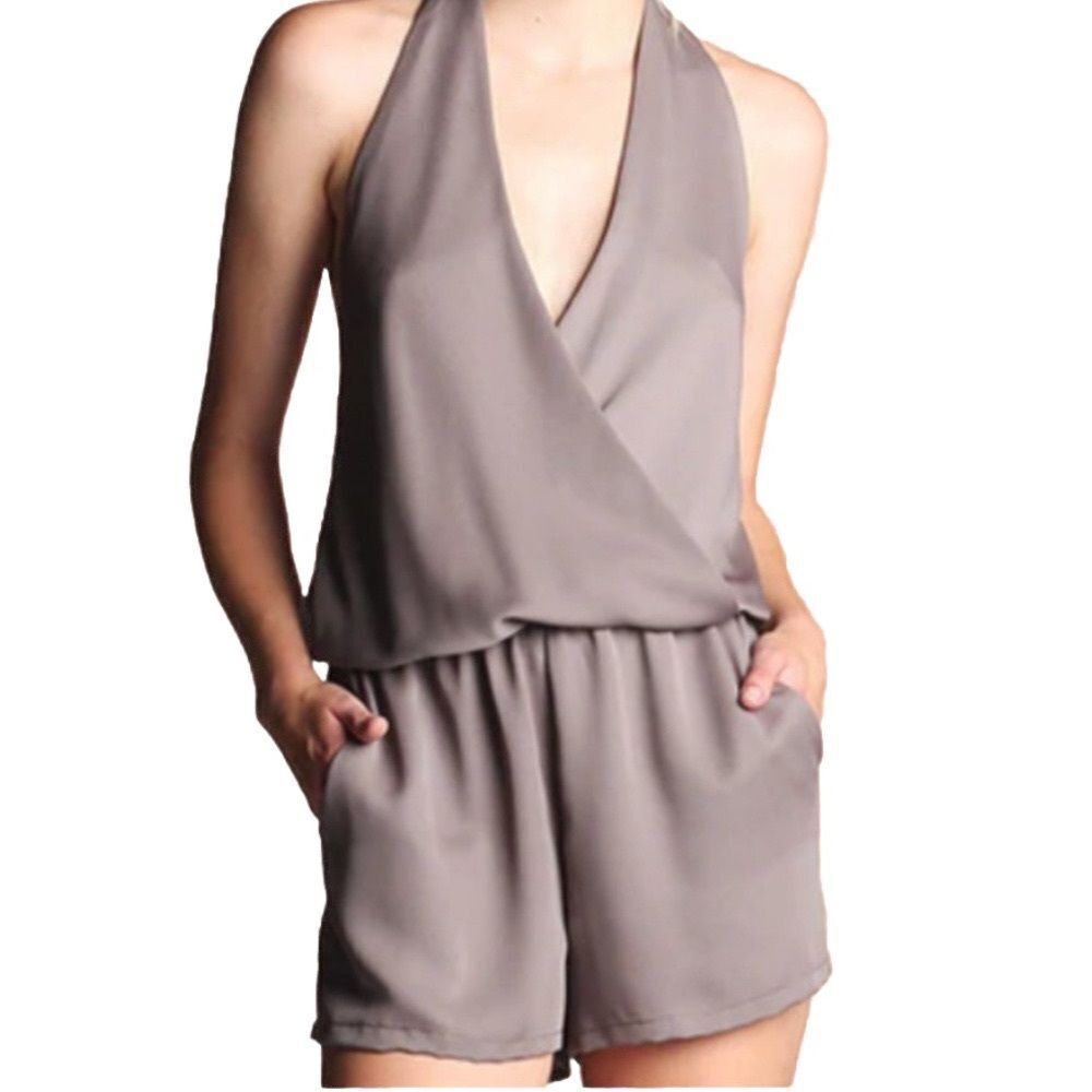 TYCHE Halter Romper Boho Chic Casual Party Size Large